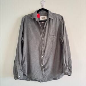 Grayson Womens The Hero Button Up Shirt Gray SIZE L